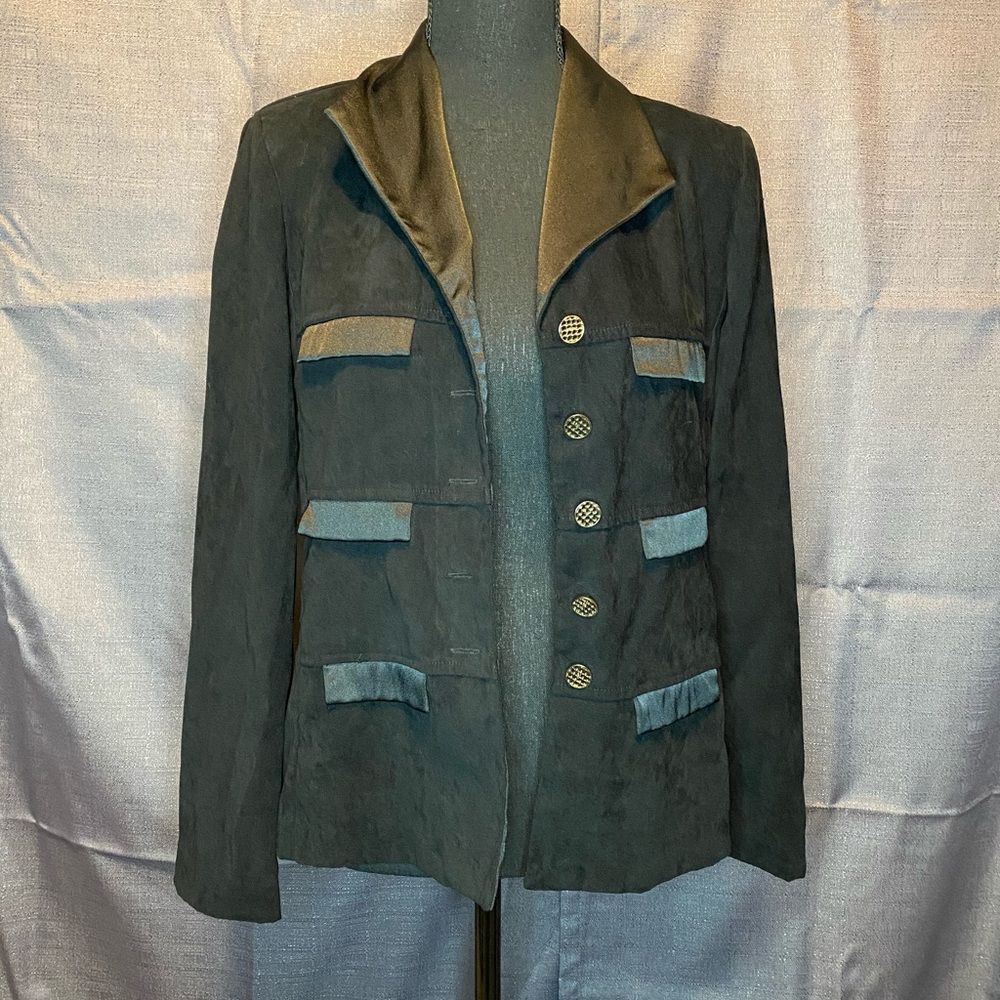 Faux Suede Blazer